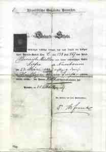 Katharina Fried's birth certificate, 1907